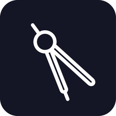 Compass education icon with black filled line outline style. destination, object, discovery, flat, nautical, shape, topography. Vector Illustration