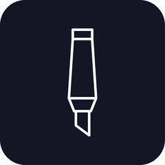 Highlighter education icon with black filled line outline style. gift, account, art, banner, pink, minimal, outline. Vector Illustration