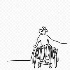 One line drawing illustration.