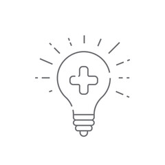 Healthcare digital healthcare icon with black outline style. lined, insurance, graphic, technology, linear, business, diagnosis. Vector Illustration