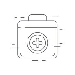 Medic kit digital healthcare icon with black outline style. illness, background, healthcare, clinical, tool, design, graphic. Vector Illustration