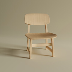 The 3D model render chair design