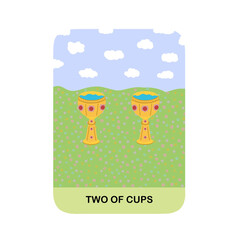 Two of Cups , Tarot cards Cups Collection