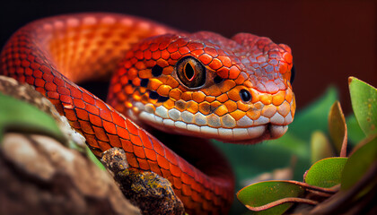 Fototapeta premium Elegant Red Snake