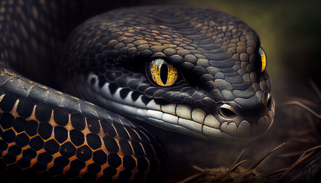 Elegant Black Snake