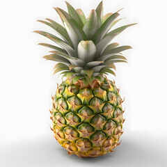 Fototapeta premium Pineapple isolated on transparent background, generative AI