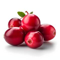  Cranberry isolated on transparent background (cutout), generative AI