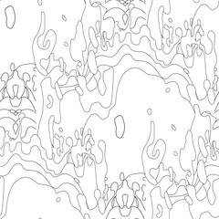 Abstract seamless pattern of graphic flames of a fluid fire.