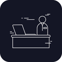 Online meeting meeting icon with black filled line outline style. connection, presentation, set, social, cam, video call, team. Vector Illustration