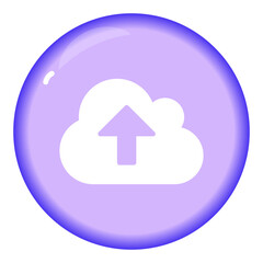 uploading media flat gradient vector icon