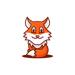 Cute Foxes Mascot Vector Illustration