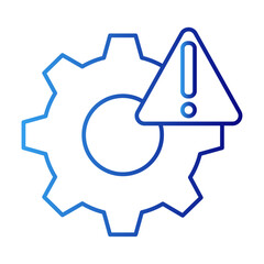 Obraz premium Risk management crisis management icon with blue gradient outline style. market, success, sign, service, digital, planning, marketing. Vector Illustration