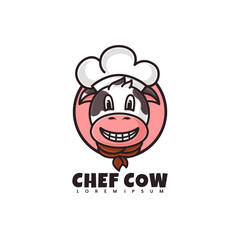 Chef Cow Mascot Vector Illustration