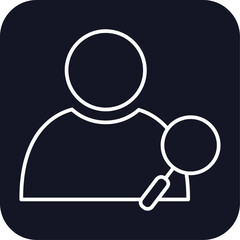 Identification crisis management icon with black filled line outline style. app, finger, fingerprint, human, employee, worker, plastic. Vector Illustration