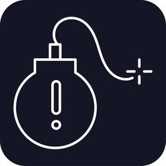 Obraz premium Threat crisis management icon with black filled line outline style. password, phishing, network, message, crime, concept, important. Vector Illustration