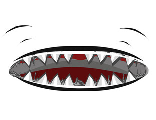 Shark Teeth Mouth Sticker Kayak Boat Car Truck Funny Decal Automobile and Motorcycle Decal