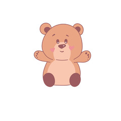 Brown cartoon bear