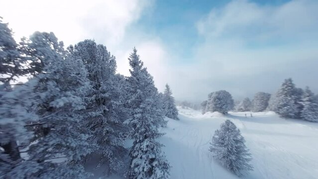 Chamrousse - Winter Landscape 30 - FPV - 4K - Color Graded