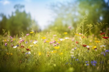 Obraz premium meadow with flowers-Ai