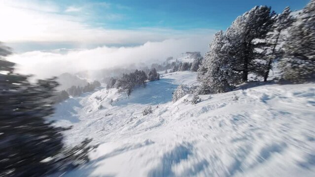 Chamrousse - Winter Landscape 36 - FPV - 4K - Color Graded