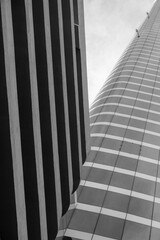 Building facade in black and white 