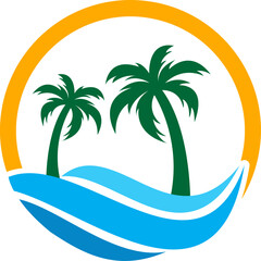 Beach Logo Illustration