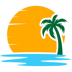 Beach Logo Illustration