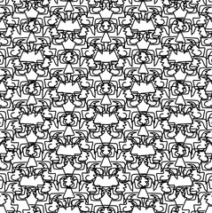 black and white pattern with repeating elements