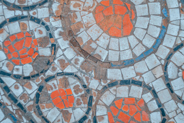 Old mosaic various figures of old mosaic.