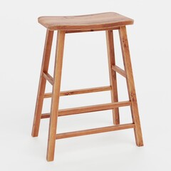 Realistic 3D Render of Wooden Stool