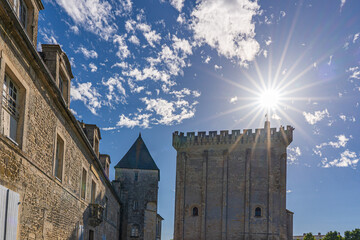 A view with sun shine of one of the few remnants of the original Pons Palace.