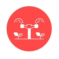 Drip irrigation Color Vector Icon which can easily modify

