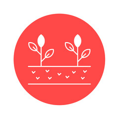 Plants growing Color Vector Icon which can easily modify

