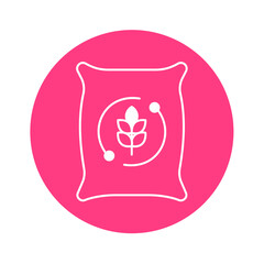 Wheat sack Color Vector Icon which can easily modify

