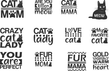 Cat Lover  Quotes SVG Bundle for all 02