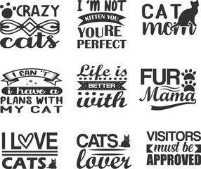Cat Lover  Quotes SVG Bundle for all