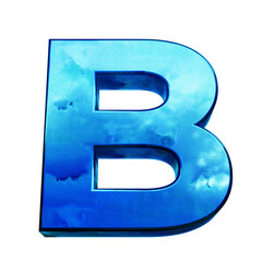 Latter B watercolor texture