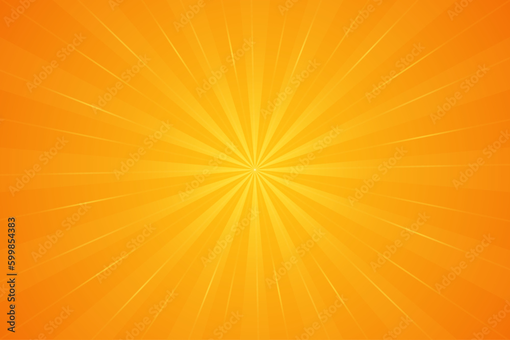 Wall mural Sun rays background. Summer Banner