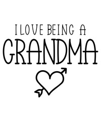 Grandparents isolated typography design