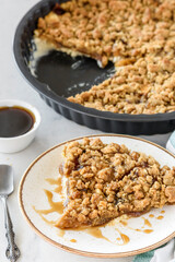 Homemade caramel cheesecake 