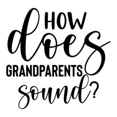 Grandparents isolated typography design