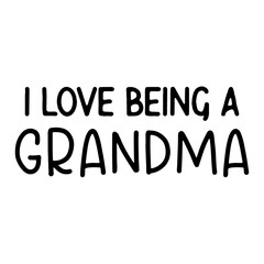 Grandparents isolated typography design