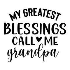 Grandparents isolated typography design