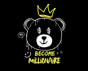 teddy bear vector hand drawn design