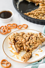 Homemade caramel cheesecake 