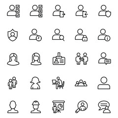 Outline icon for User & People