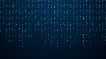 Binary code abstract technology background. Global network