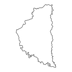 Ternopil oblast map, province of Ukraine. Vector illustration.