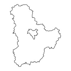 Obraz premium Kyiv oblast map, province of Ukraine. Vector illustration.