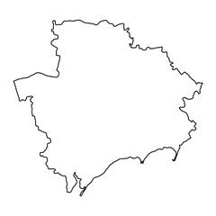 Zaporizhzhia Oblast map, province of Ukraine. Vector illustration.